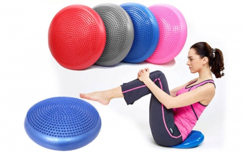 Балансировочная подушка (диск) массажная для йоги и фитнеса (массажер для ног/стоп/тела) OSPORT (OF-0058) фото 21