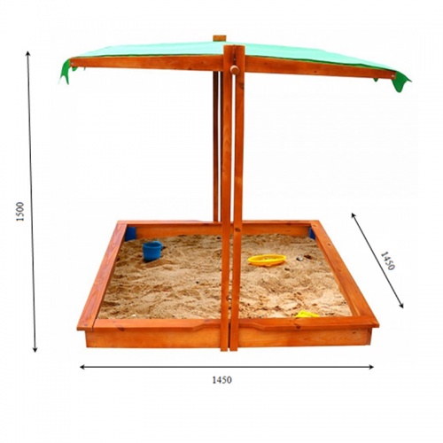 Детская песочница 1,45х1,45м с навесом SportBaby (Песочница-22) фото 6