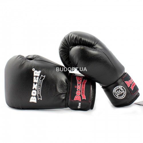 Перчатки боксерские кожаные Boxer 12 унций (bx-0027) фото 6