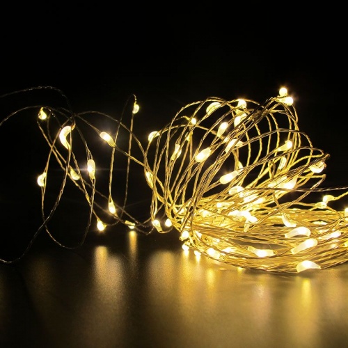 Гирлянда новогодняя (украшение на елку) наружная светодиодная для дома 10м Yellow Stenson (R82856) фото 3