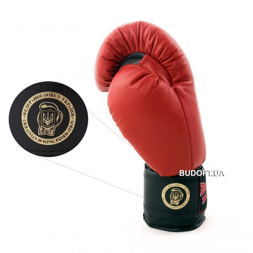 Боксерские перчатки кожаные с печатью ФБУ Boxer Profi 12 унций (bx-0041) фото 4