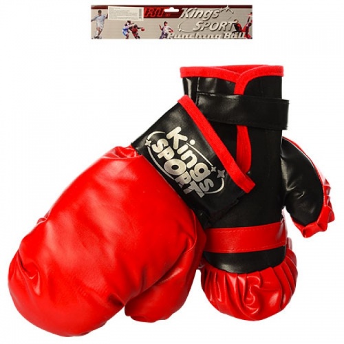 Детские боксерские перчатки (для бокса) на липучке 22см Kings Sport (M 2921)