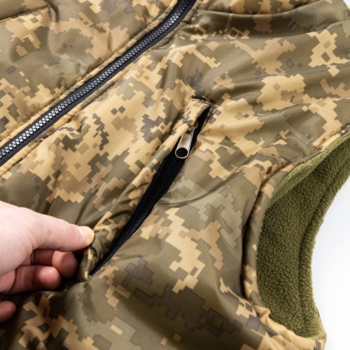 Жилетка флисовая тактическая жилет армейский, теплая демисезонная военная безрукавка пиксель OSPORT (ty-0043) фото 6