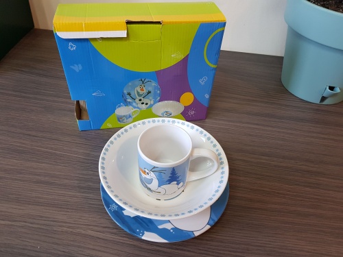 Посуда детская набор 3шт (тарелки, чашка) Керамика Stenson (MH-2770) фото 4
