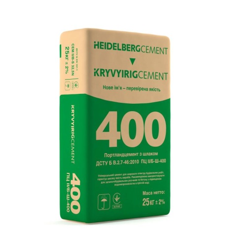 Цемент ПЦ II Б-Ш-400 Heidelbergcement (Кривой Рог) 25 кг (СТ-000001)