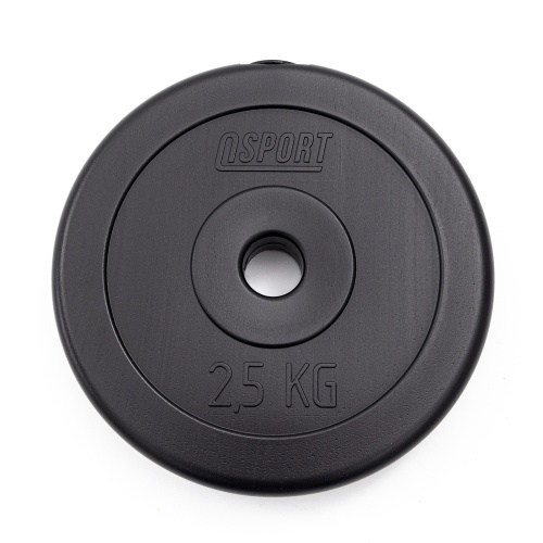 Блин-диск для гантели и штанги композитный под гриф 25мм OSPORT Lite 2.5 кг (OF-0141) фото 2