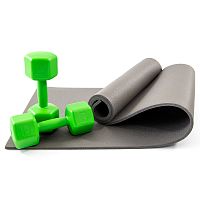 Коврик для йоги, фитнеса, спорта (йога мат, каремат) + гантели для фитнеса 2шт по 3кг OSPORT Set 70 (n-0100)