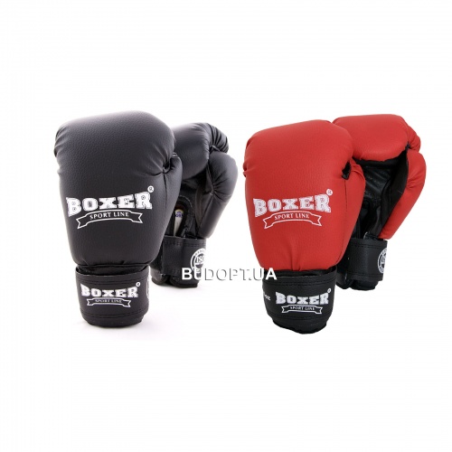 Детские боксерские перчатки для бокса из кожвинила Boxer 6 унций (bx-0021) фото 2