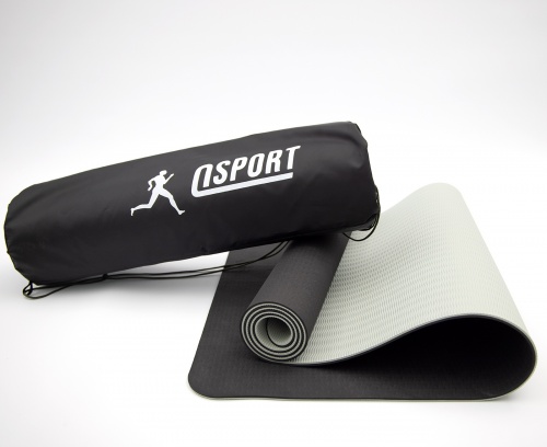 Коврик для йоги и фитнеса + чехол (мат, каремат спортивный) OSPORT Yoga ECO Pro 6мм (n-0007) фото 12