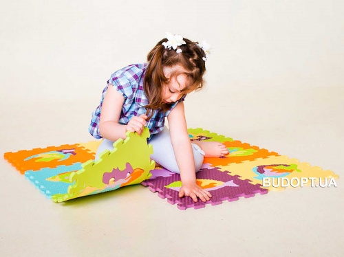 Детский игровой развивающий коврик-пазл (мозаика головоломка) OSPORT 10шт (M 0376) фото 2