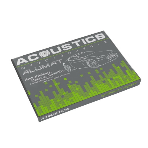 Виброизоляция Acoustics Alumat 370х500мм толщина 2.2 мм фото 2