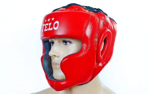 Шлем боксерский (с полной защитой) кожа VELO ULI-5005 фото 6