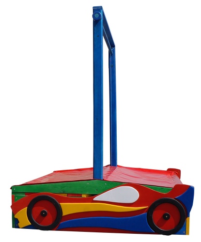 Детская песочница Машинка 1,45х1,45м с навесом и крышкой SportBaby (Песочница-12) фото 2