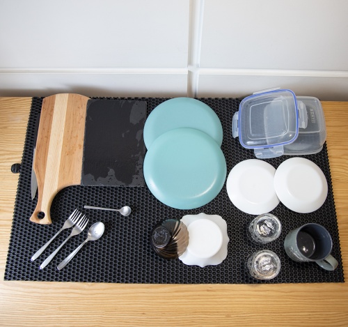Коврик для сушки посуды (коврик для кухни подкладка под мокрую посуду) 100х60 см OSPORT (R-00057) фото 2