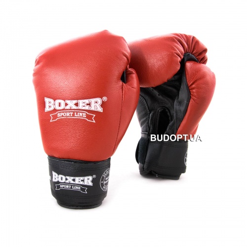 Перчатки боксерские кожаные Boxer 12 унций (bx-0027) фото 5