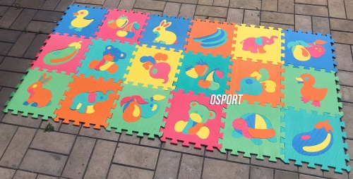 Детский игровой развивающий коврик-пазл (мозаика головоломка) OSPORT 10шт (M 0376) фото 5