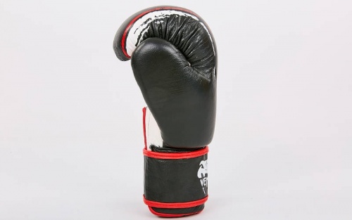 Перчатки боксерские (для бокса) кожаные на липучке 10-12oz VENUM (MA-6749) фото 4