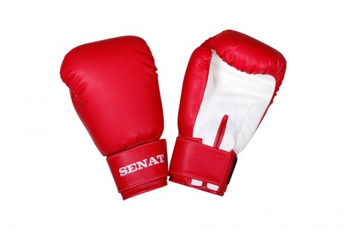 Перчатки боксерские SENAT 10 унций, кожзам фото 2
