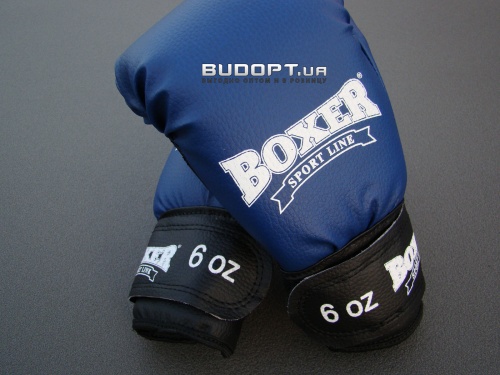 Детские боксерские перчатки для бокса из кожвинила Boxer 6 унций (bx-0021) фото 9