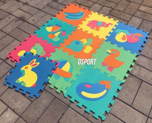 Детский игровой развивающий коврик-пазл (мозаика головоломка) OSPORT 10шт (M 0376) фото 6