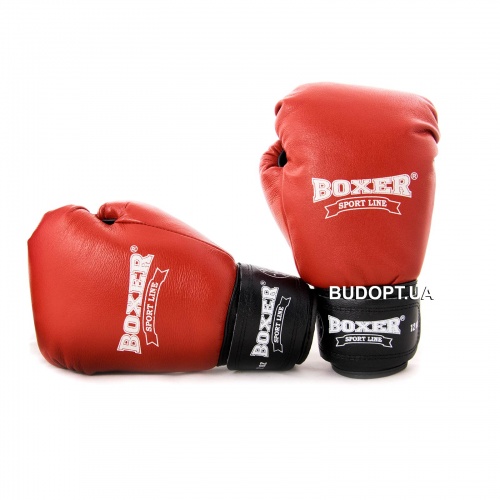 Перчатки боксерские кожаные Boxer 12 унций (bx-0027) фото 7