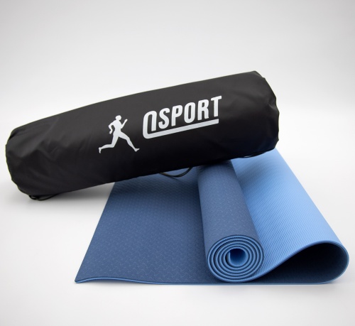 Коврик для йоги и фитнеса + чехол (мат, каремат спортивный) OSPORT Yoga ECO Pro 6мм (n-0007) фото 6