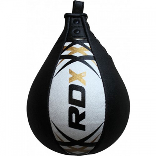 Пневмогруша боксерская RDX Leather без крепления White/Black фото 2