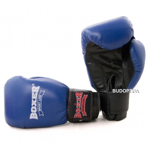 Боксерские перчатки кожаные с печатью ФБУ Boxer Profi 12 унций (bx-0041) фото 3