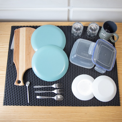 Коврик для сушки посуды (коврик для кухни подкладка под мокрую посуду) 80х60 см OSPORT (R-00056) фото 2