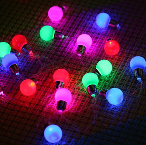 Гирлянда новогодняя (украшение на елку) цветная пластиковая 20 лампочек для дома 3.5м Stenson (R82846) фото 4