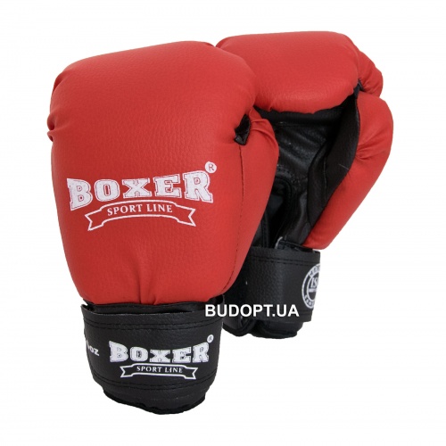 Детские боксерские перчатки для бокса из кожвинила Boxer 6 унций (bx-0021) фото 11