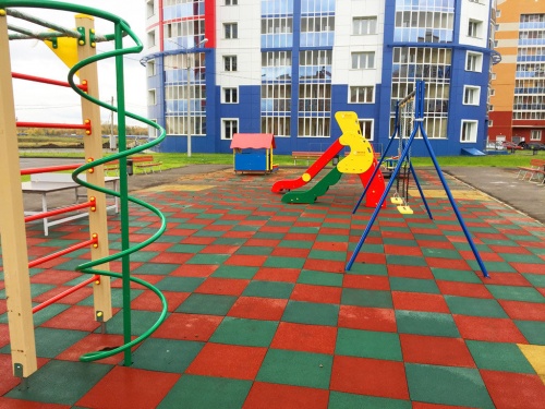 Резиновое спортивное (напольное) покрытие для детских площадок, спортзала 30мм OSPORT (П30) фото 8