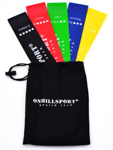 Резинка для фитнеса и спорта (лента эспандер) эластичная набор 5шт. Onhillsport Mini Bands (ES-1001) фото 4