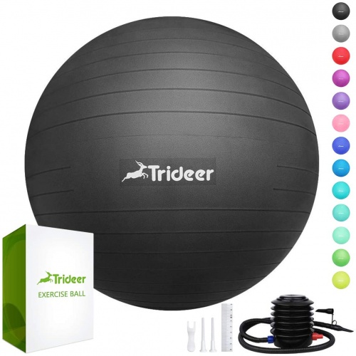 Мяч для фитнеса (фитбол) сатин с насосом Trideer 55см (MS 3217) фото 7