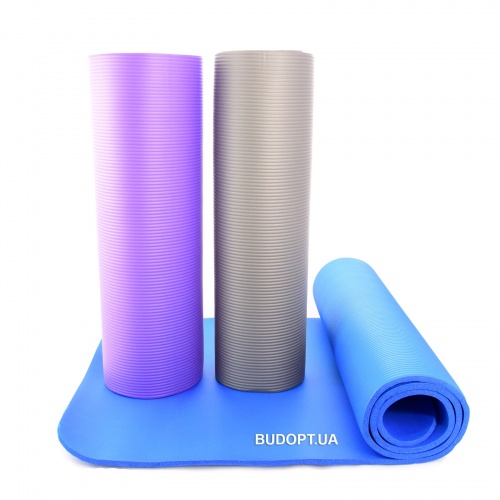 Коврик-Мат для йоги и фитнеса из вспененного каучука FitUp NBR 173х60см толщина 1см (MS 2608-2) фото 6