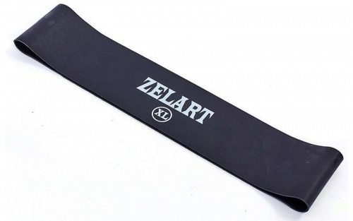 Резинка для фитнеса и спорта (лента эспандер) эластичная XL Zel (FI-6410-BK) фото 4