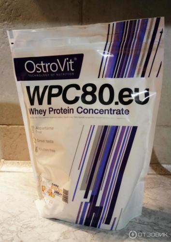 Концентрат сывороточно-белковый протеин WPC80.eu порошок 2.27кг OstroVit (08401-07) фото 3