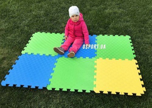 Детский игровой коврик-пазл (мат татами, ласточкин хвост) OSPORT 50cм х 50cм толщина 10мм (FI-0009) фото 18