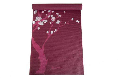 Коврик для йоги и фитнеса из ПВХ 173х60х0.3см Gaiam Pink cherry blossom