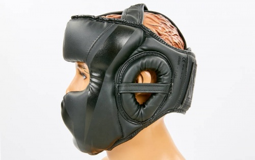 Шлем боксерский (для бокса) с полной защитой кожа PU VENUM (BO-7041) фото 9