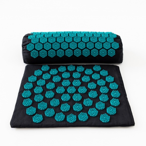 Массажный коврик Аппликатор Кузнецова + валик + подушка массажер для спины/шеи/ног OSPORT Lotus Set (n-0003) фото 6