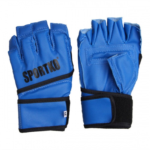 Перчатки с открытыми пальцами кожаные Sportko (ПД-4) фото 2