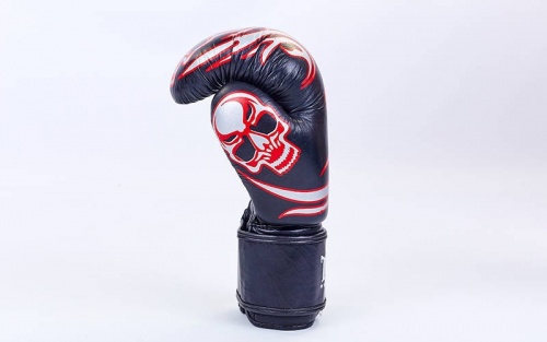 Перчатки боксерские кожаные на липучке TWINS 10,12 унций (MA-5436) фото 3