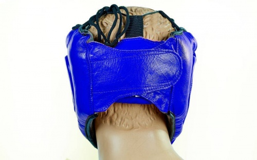 Шлем боксерский (с полной защитой) кожа VELO ULI-5005 фото 4