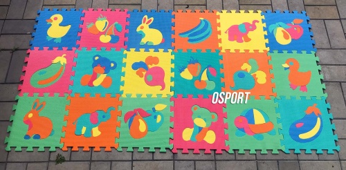 Детский игровой развивающий коврик-пазл (мозаика головоломка) OSPORT 10шт (M 0376) фото 3