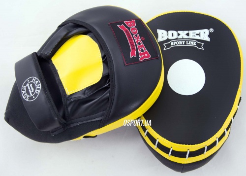 Лапы боксерские гнутые кожаные Boxer Элит (bx-0074) фото 3