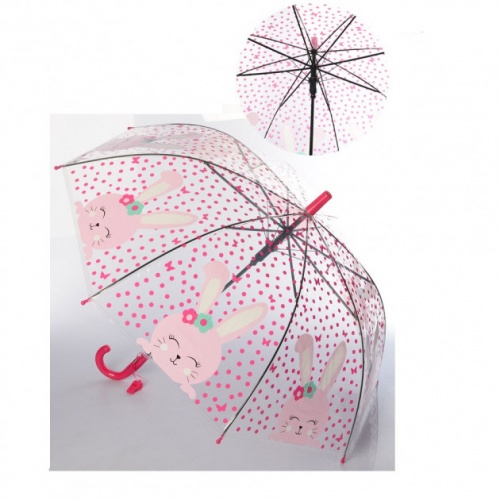 Зонтик детский со свистком от дождя ветрозащитный разноцветный прозрачный 79см Profi (MK 4145) фото 2
