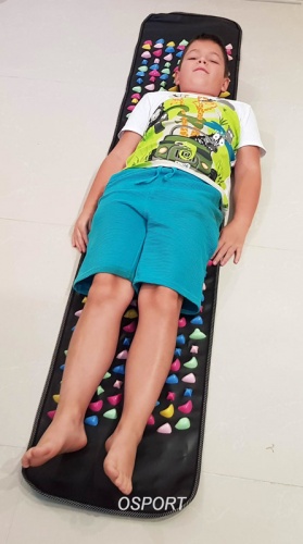 Массажный ортопедический коврик дорожка для ног детей с камнями 177см OSPORT (MS 2886) фото 8