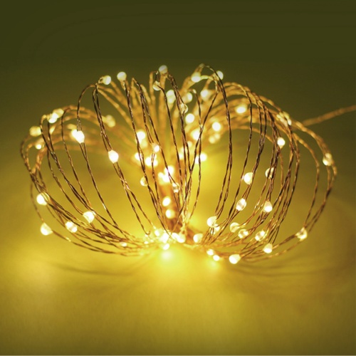 Гирлянда новогодняя (украшение на елку) наружная светодиодная для дома 10м Yellow Stenson (R82856) фото 4