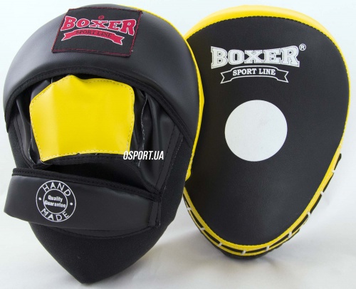 Лапы боксерские гнутые кожаные Boxer Элит (bx-0074) фото 5